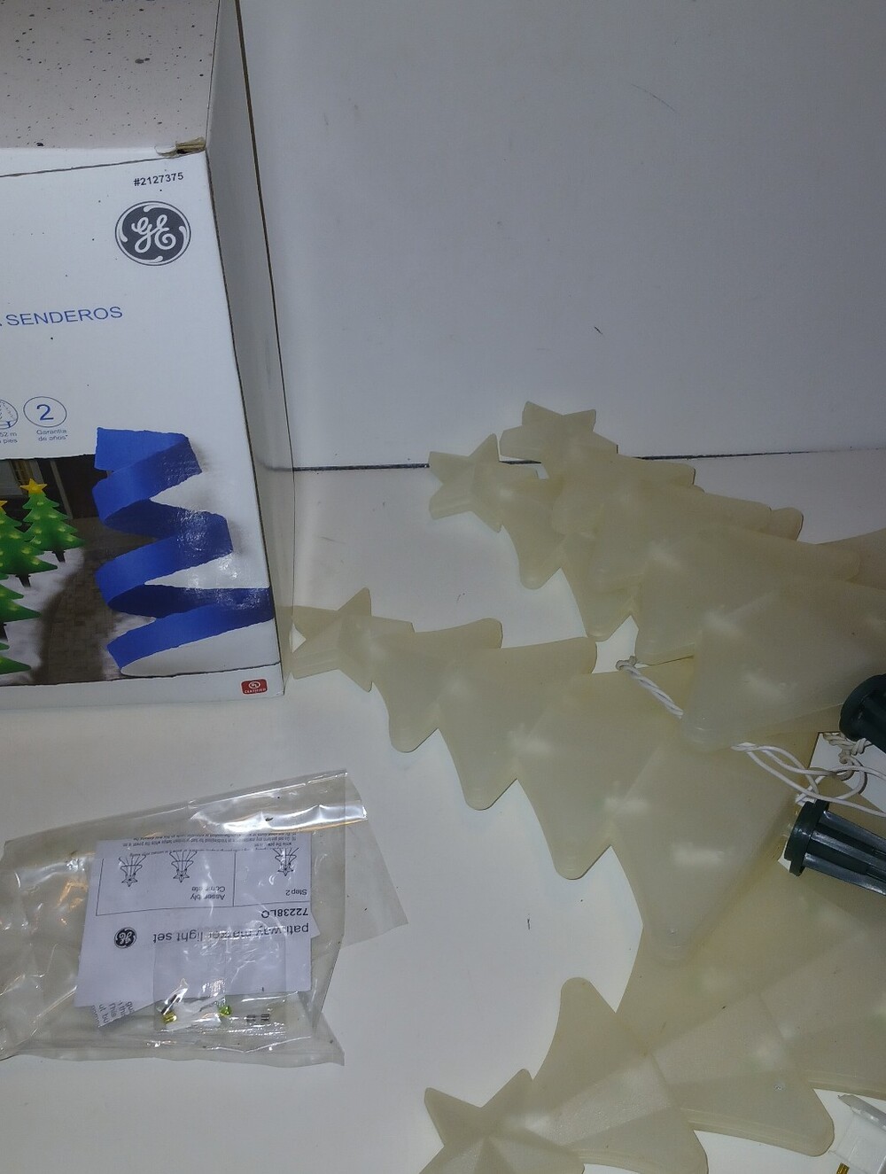 GE Star Tree String Lights in Cream - Home Party Décor